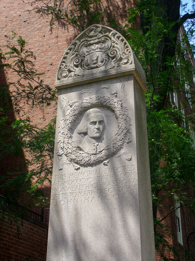Grey John Hancock Plaque in Boston
