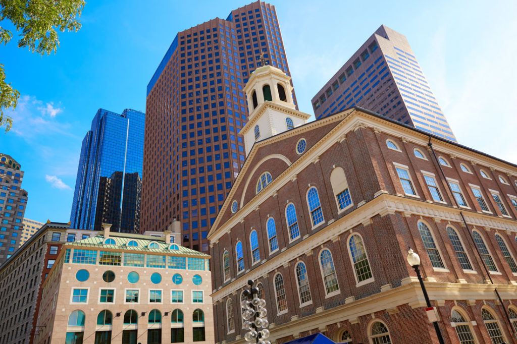 Historic buildings of Boston Faneuil Hall.