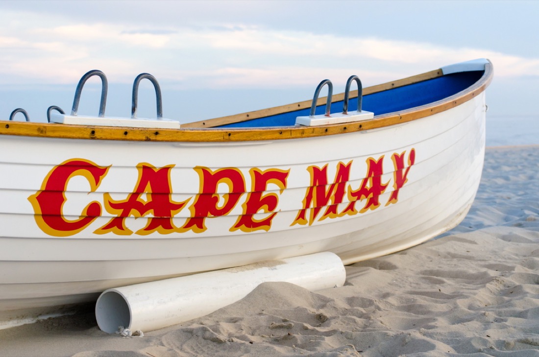 Boat with Cape May written on it in New Jersey