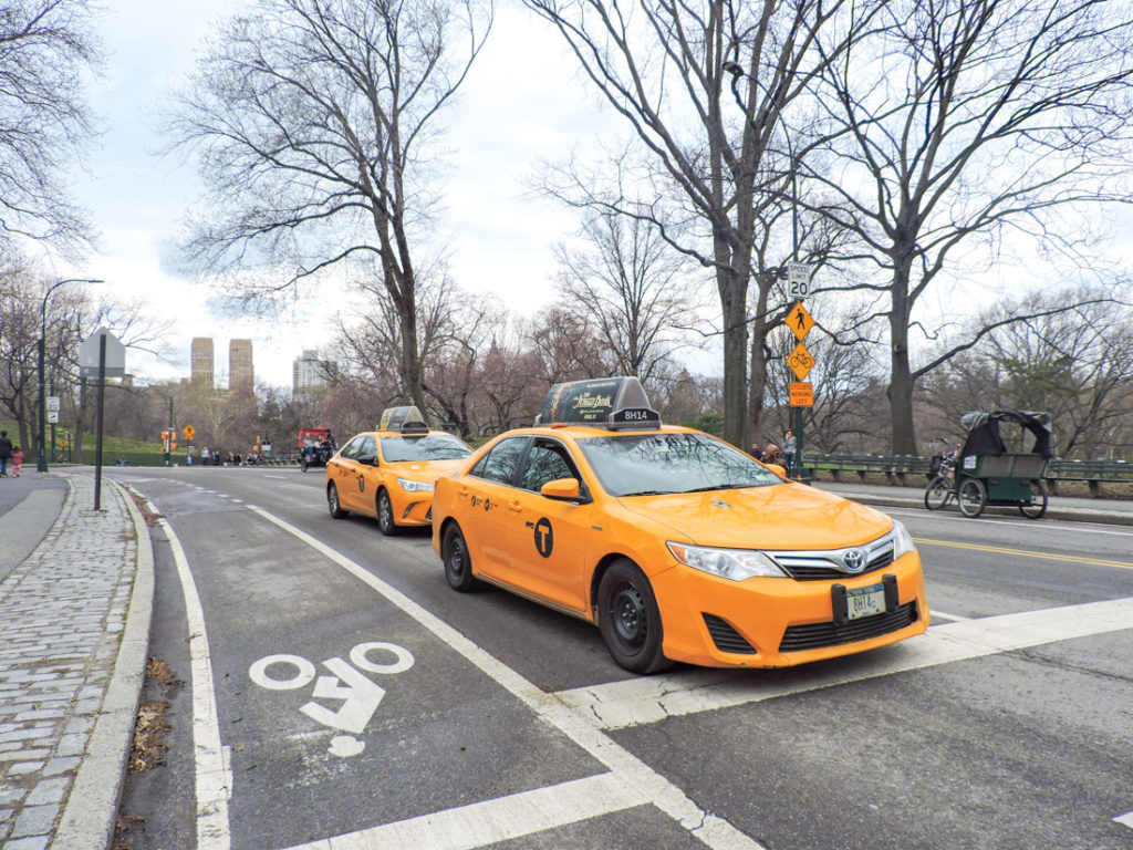 Central Park Yellow Taxis New York