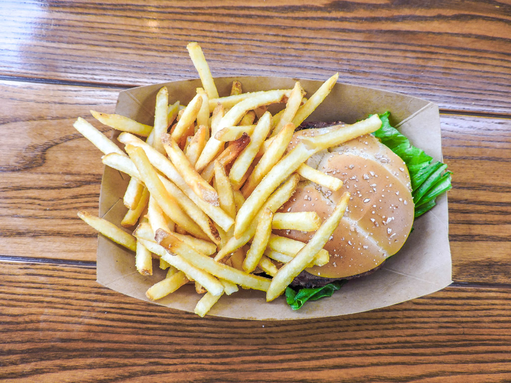 Fries and a burger Walk Disney World