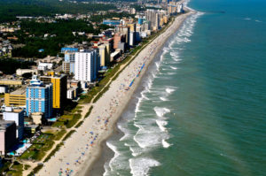 An aerial view of Myrtle Beach South Carolina