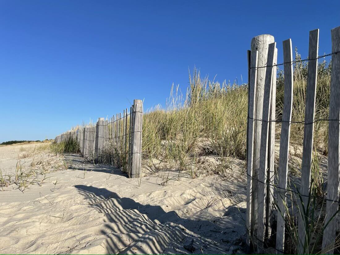 Fence at private beach in Lewes DE
