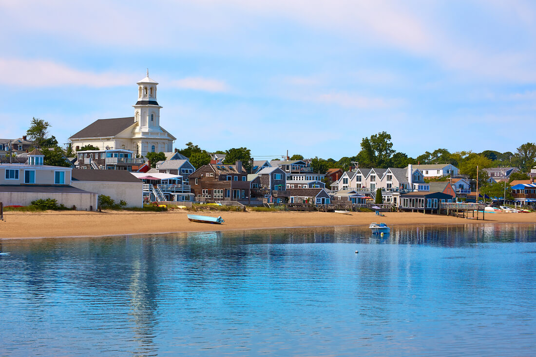 Gorgeous blue waters at Provincetown beach, Massachusetts