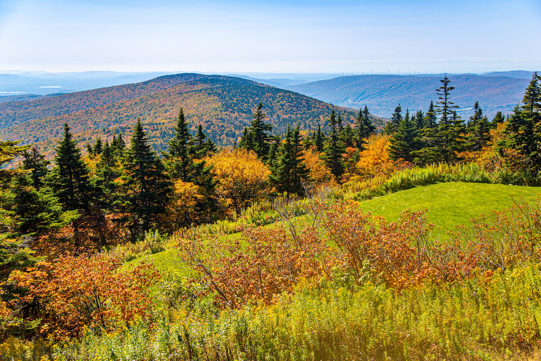 View from the top of Mount Greylock in Massachusetts in the fall
