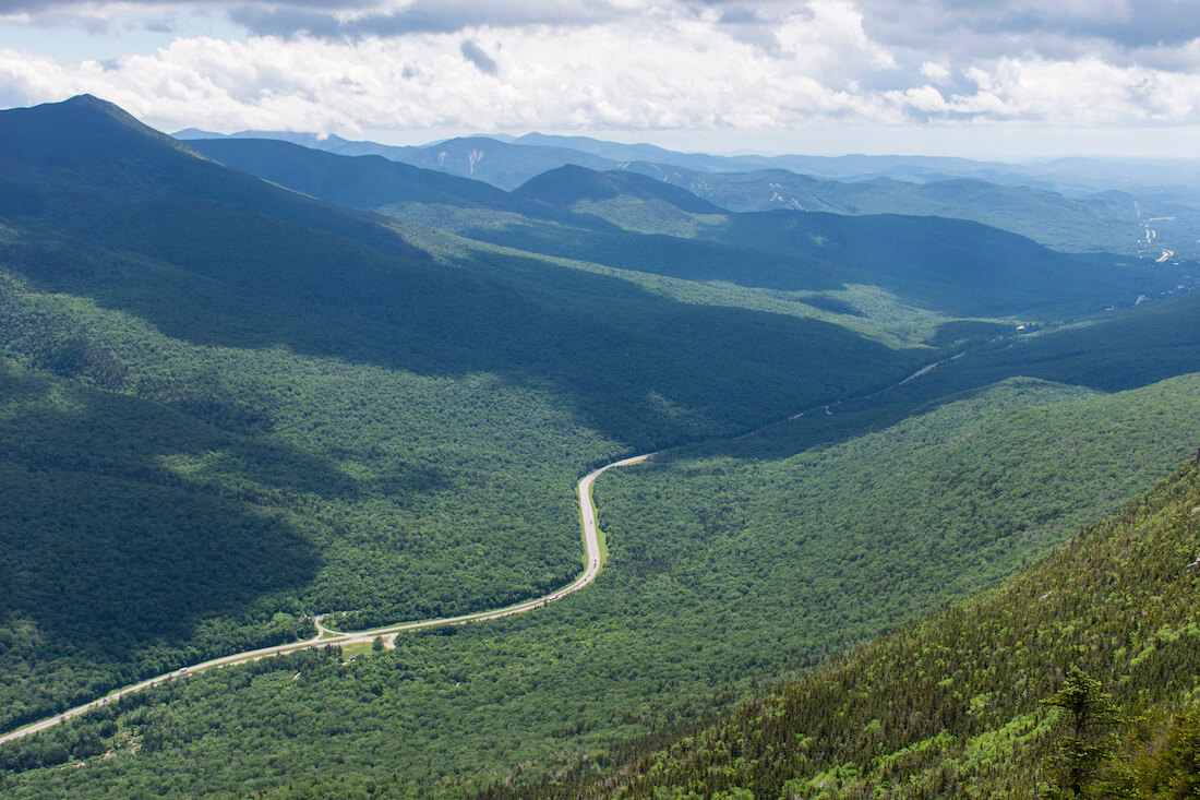 Summertime view from Cannon Mountain, New Hampshire