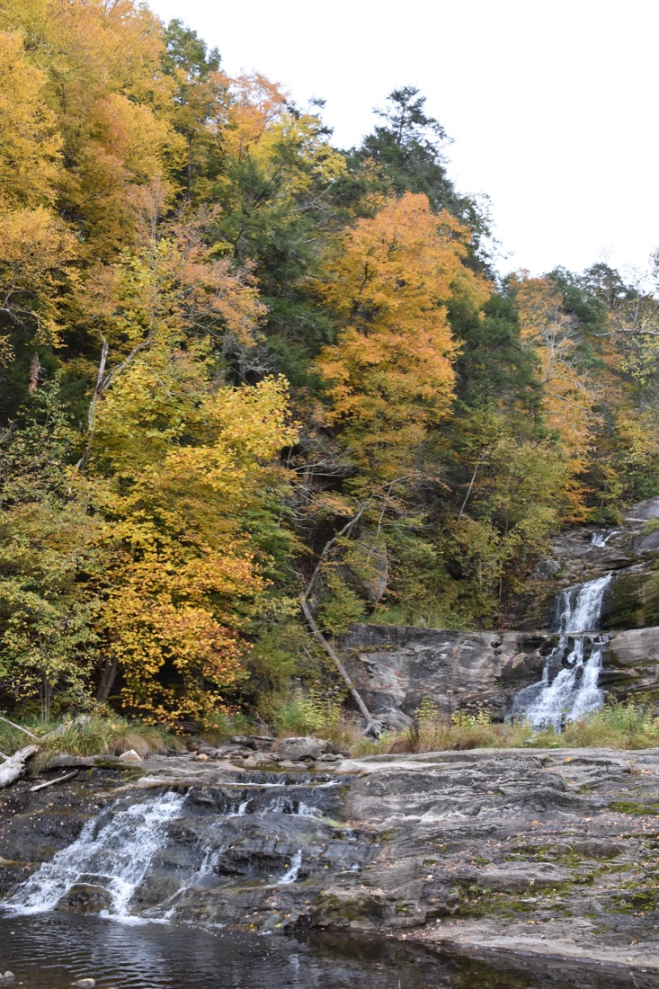 Waterfall and fall foliage at Kent State Park Connecticut