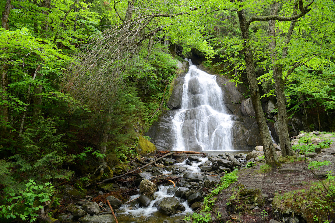 Glen Moss Falls in Green Mountain National Forest in Vermont