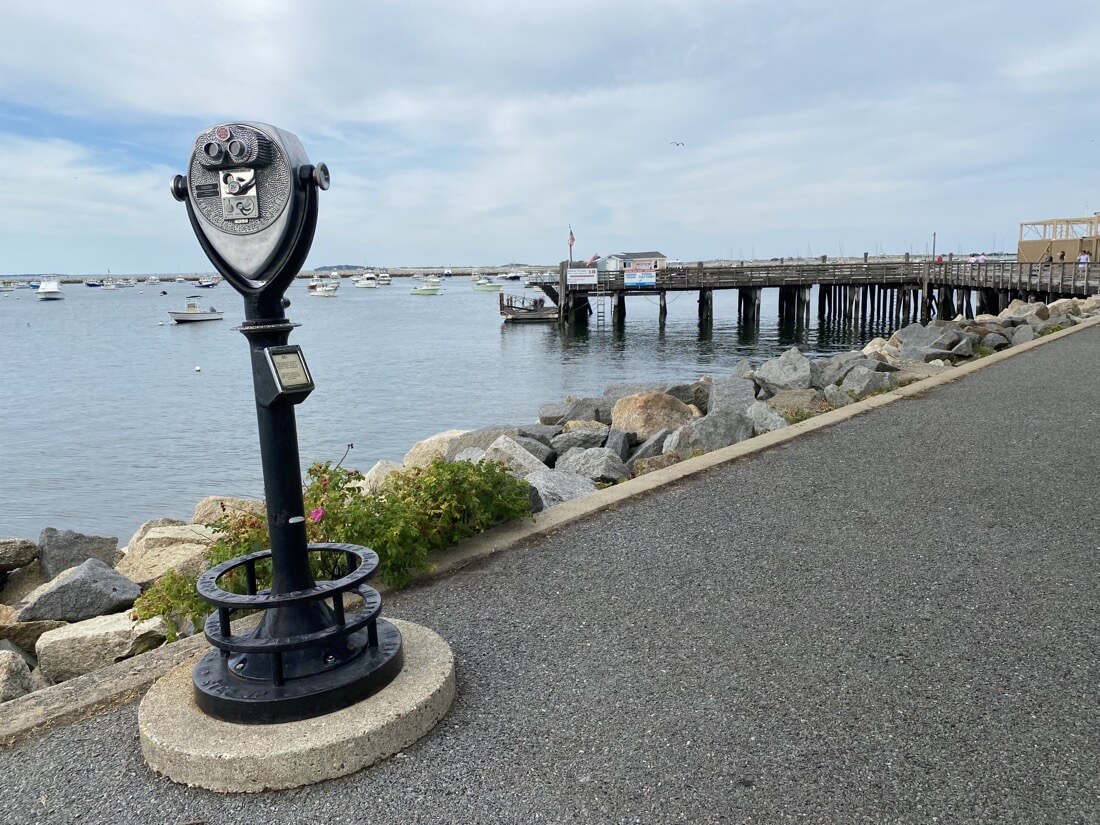 View finder along the water in Plymouth Massachusetts