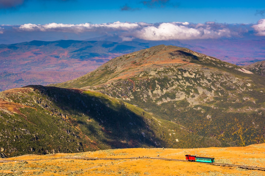 View of Mount Washington Cog Railway. New Hampshire