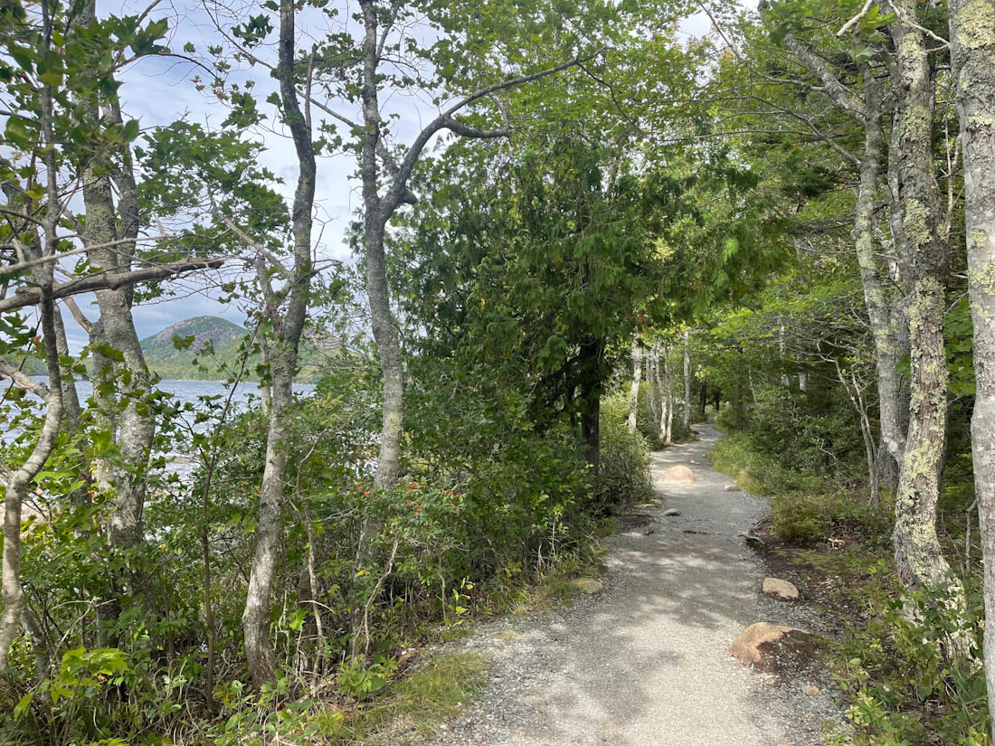 Jordan Pond path walk Acadia National Park Maine