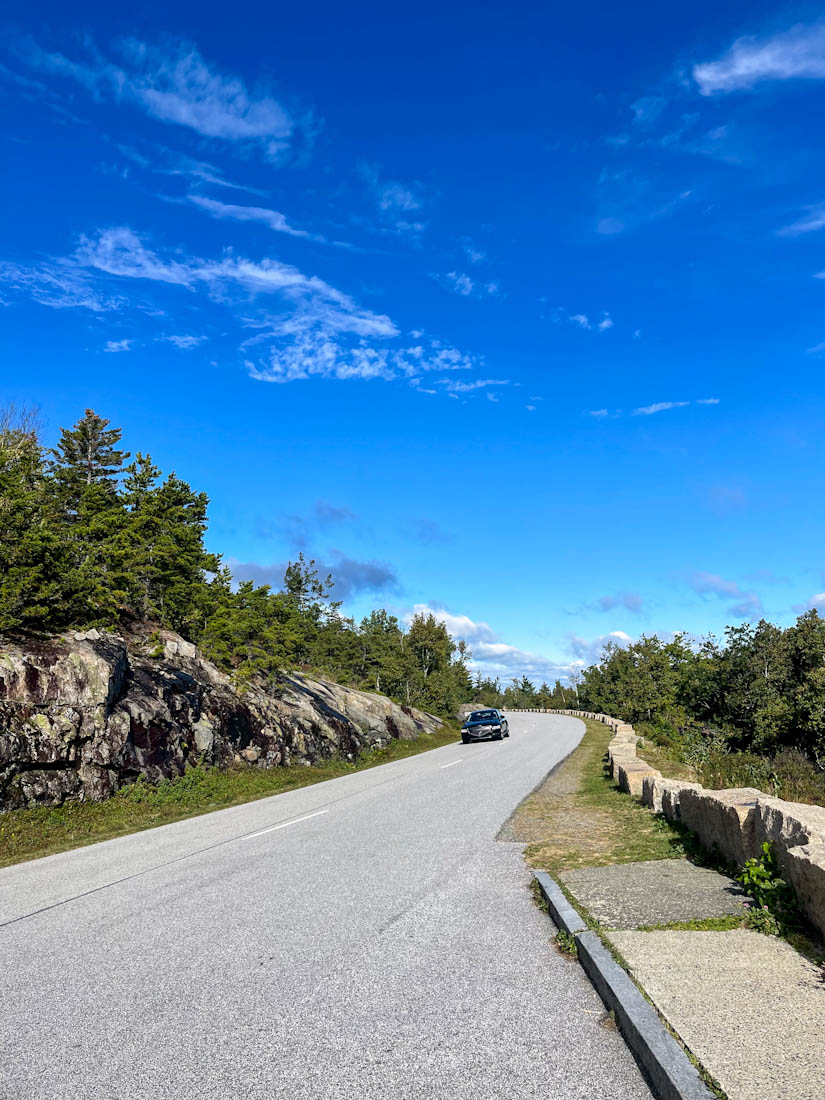 Road entry Acadia National Park Maine