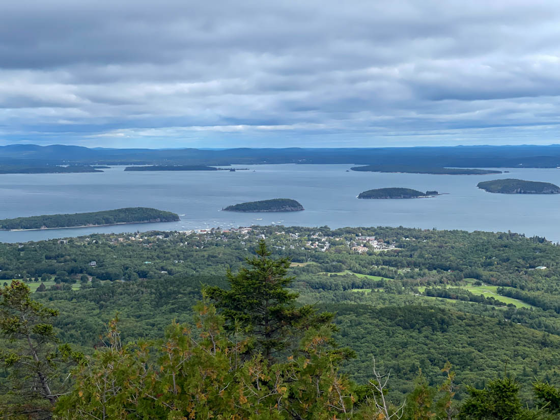 View from Cadillac Mountain in Acadia National Park Maine