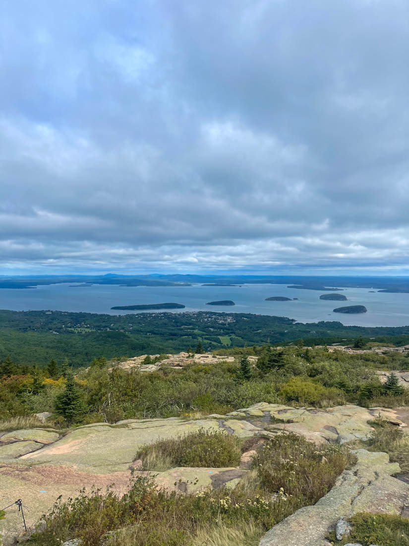 View from Cadillac Mountain summit Acadia National Park Maine