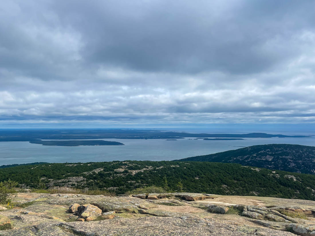 View from Cadillac Mountain summit in Acadia National Park.