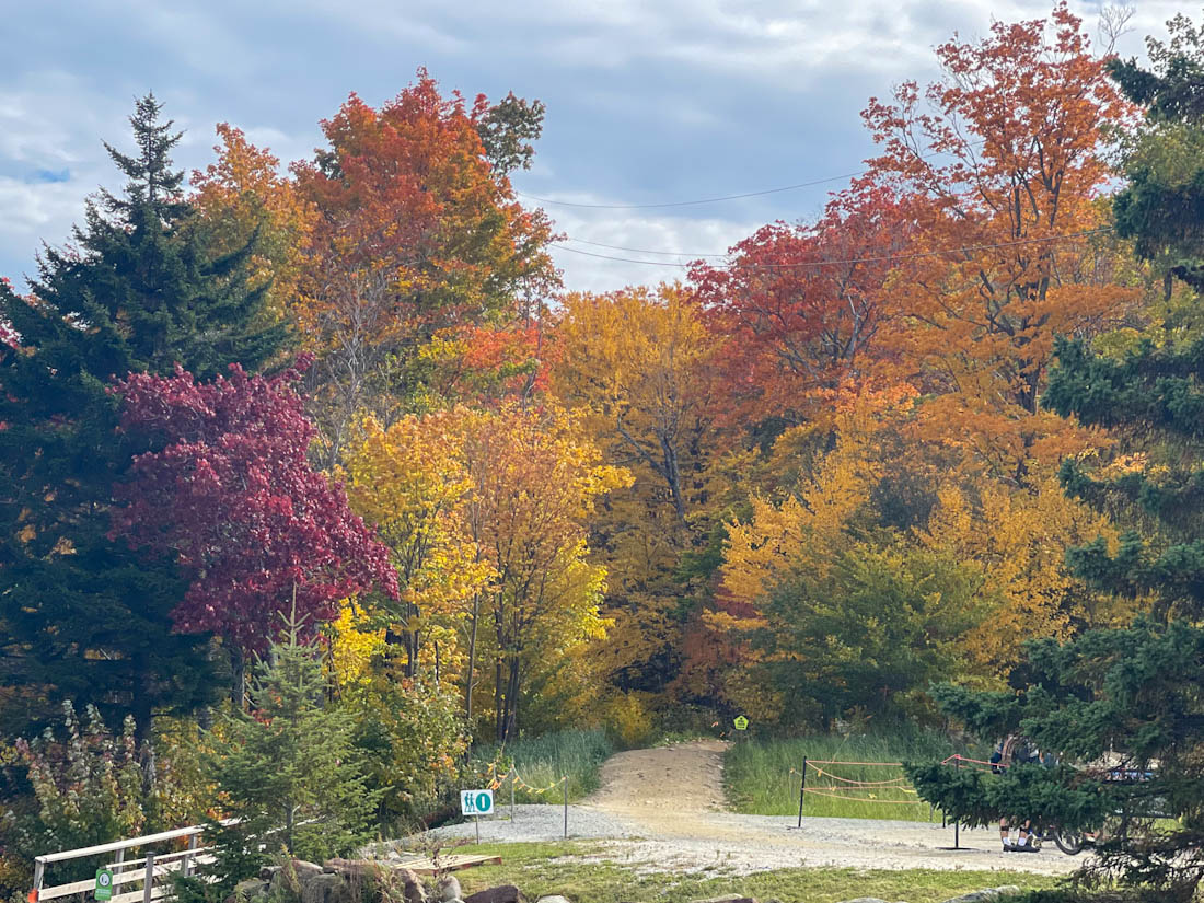 Killington resort trails fall color Vermont