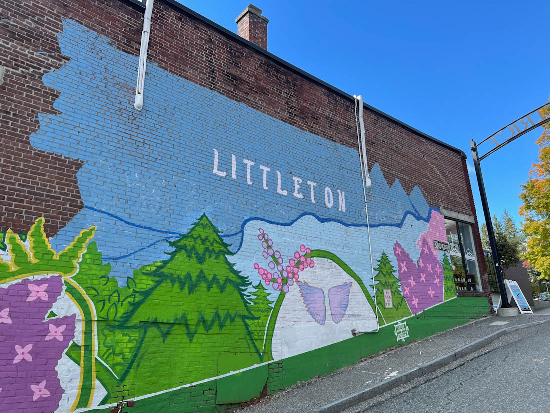 Littleton mural on wall New Hampshire