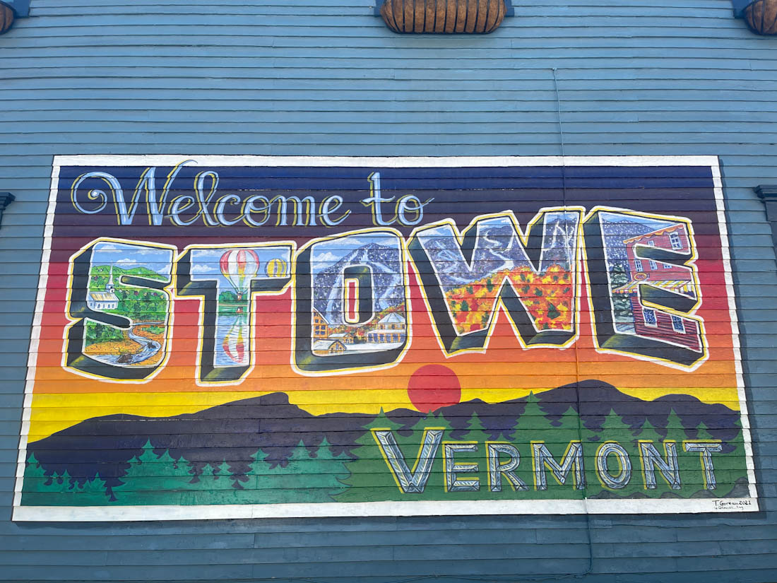 Stowe Welcome postcard Vermont