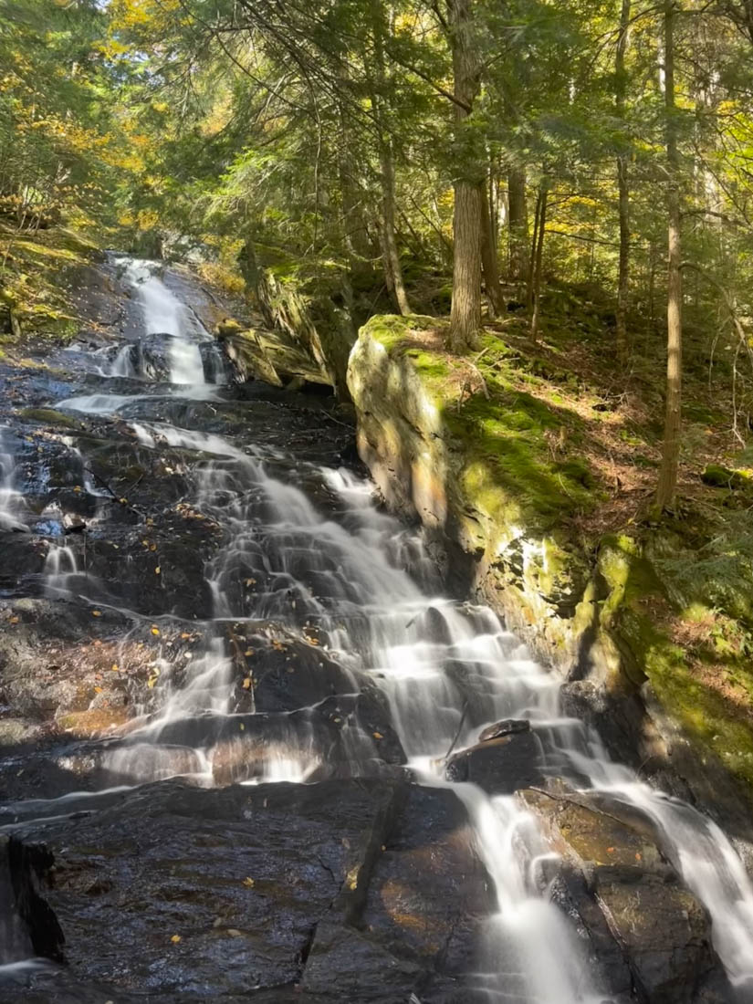 Thundering Brook Falls in Killington Vermont
