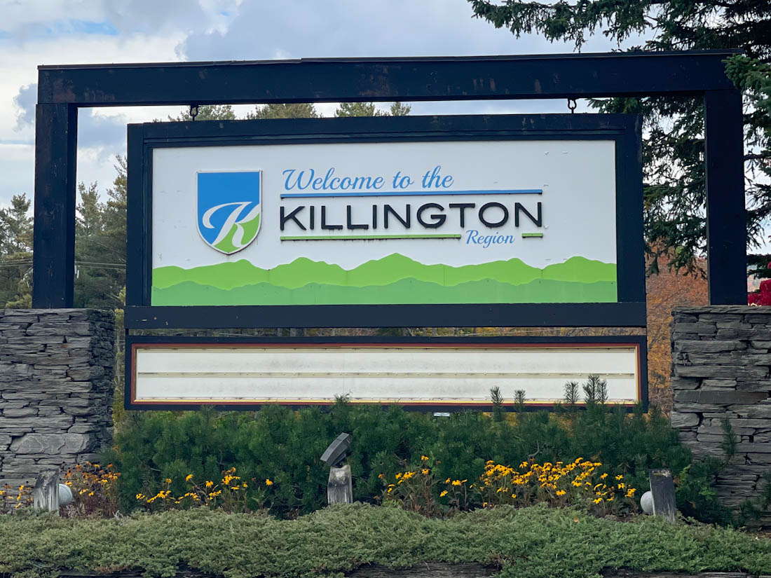 Welcome to Killington sign in Vermont