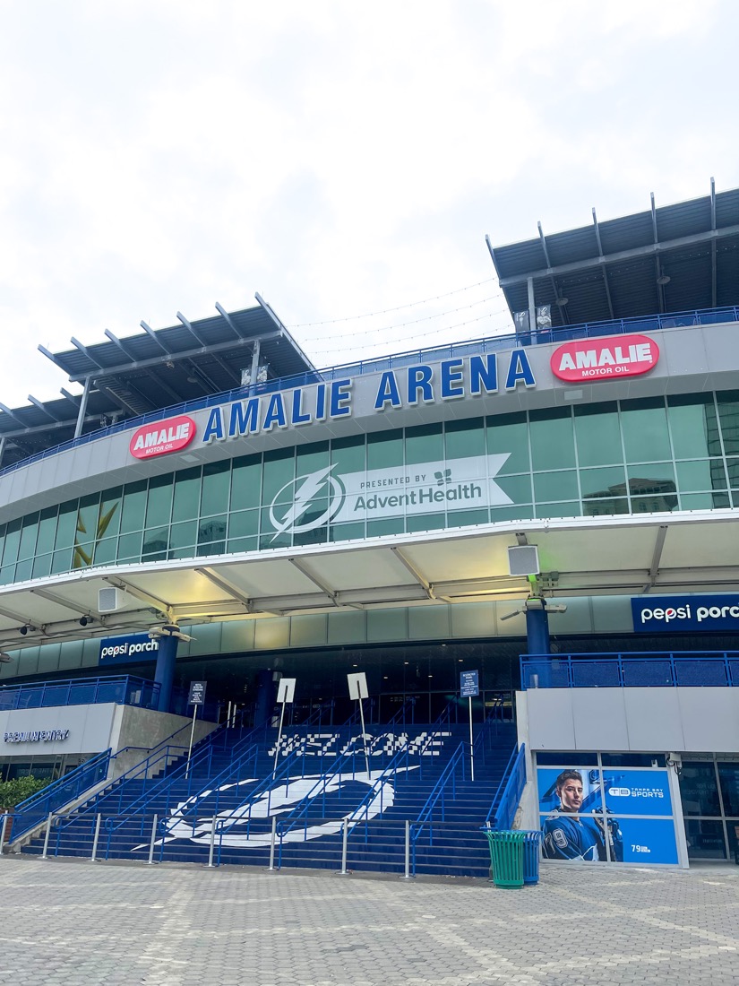 Amalie Arena entrance in Tampa Florida