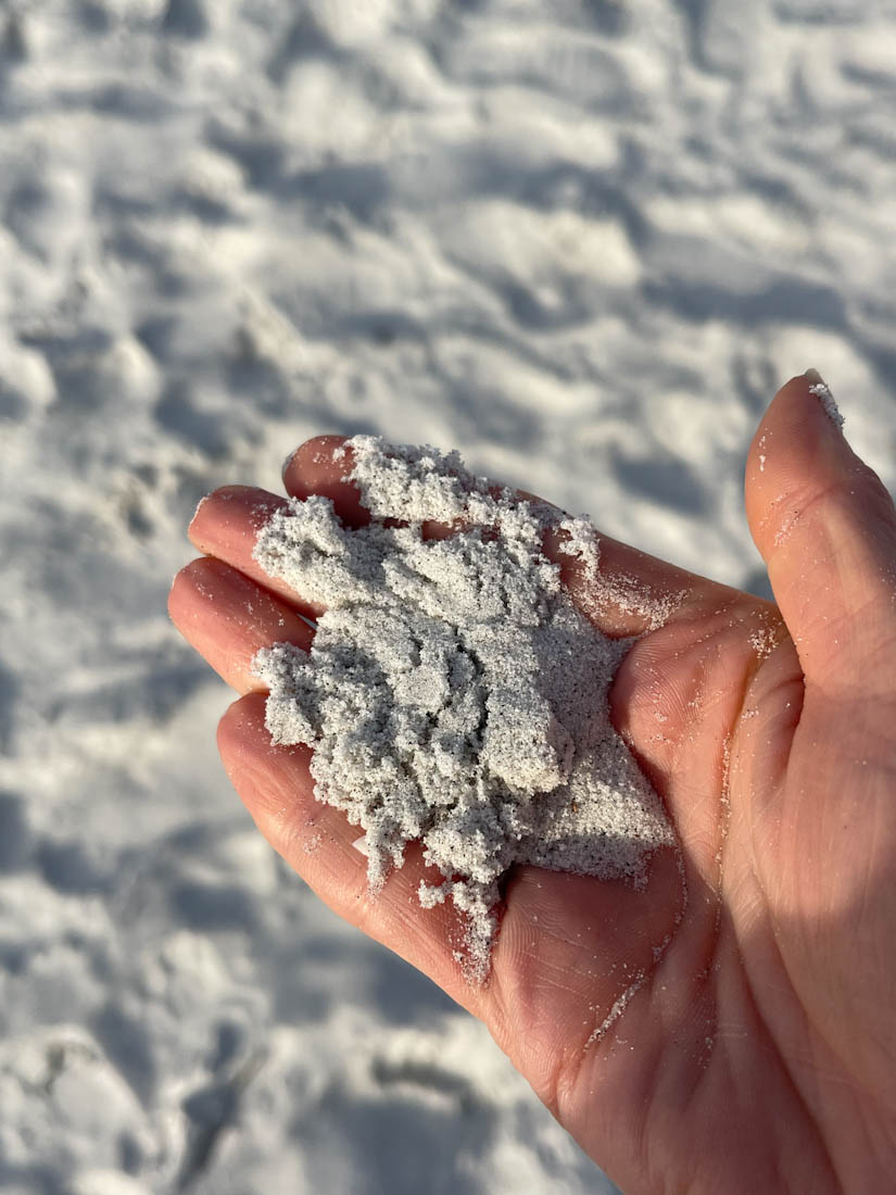 Clearwater Beach sand on hand in Florida