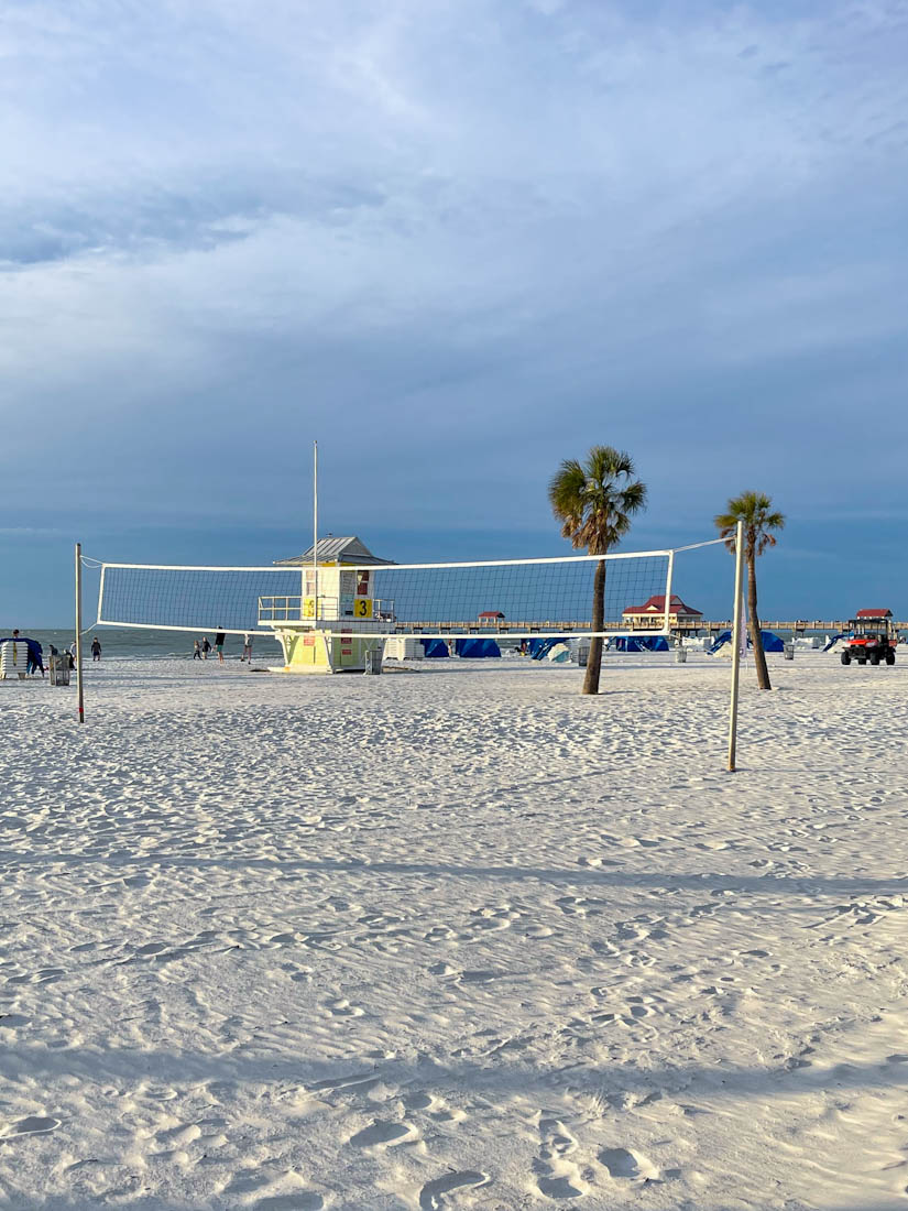 Clearwater Beach volley ball nets in Florida