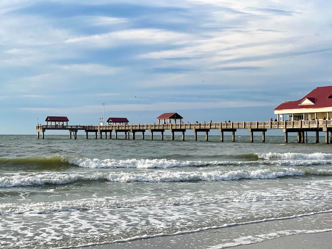 Pier 60 Clearwater in distance over Gulf in Florida
