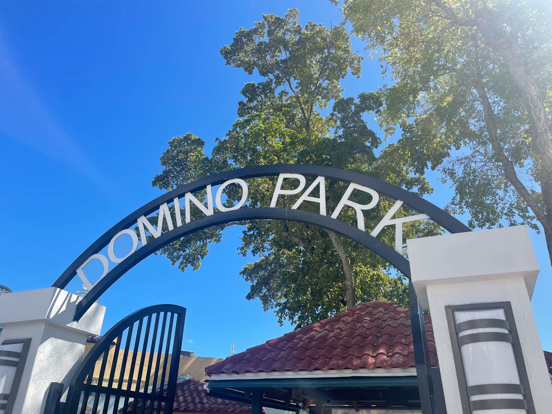 Domino Park gate Little Havana Miami Florida