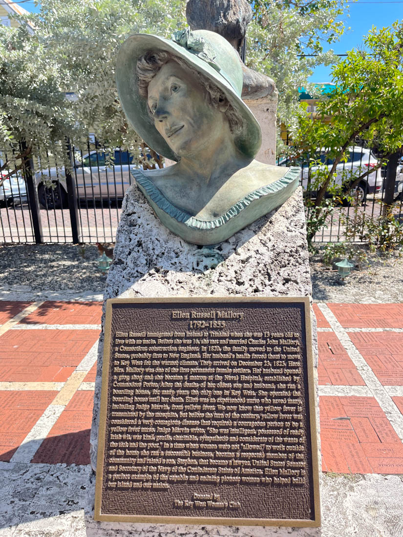Ellen Mallory statue Key West Florida
