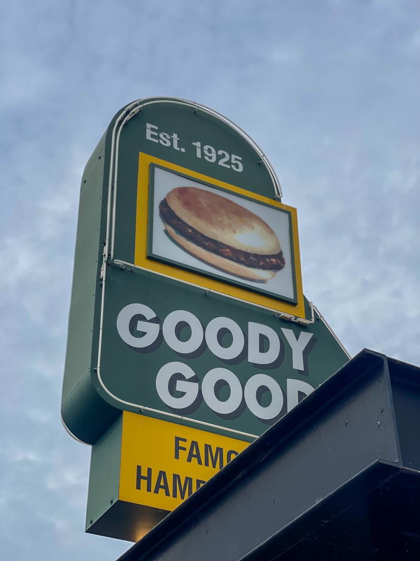 Goody Goody Burgers sign close up e Park Tampa Florida