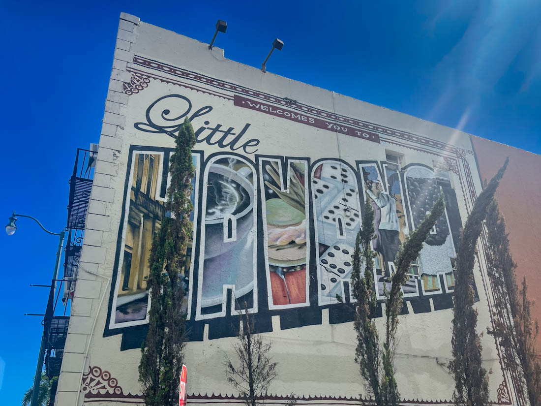 Little Havana mural with blue skies Miami