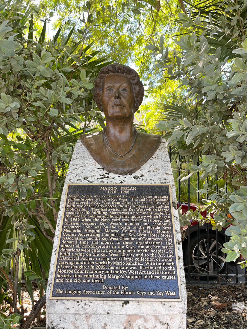 Margo Golam statue Key West Florida
