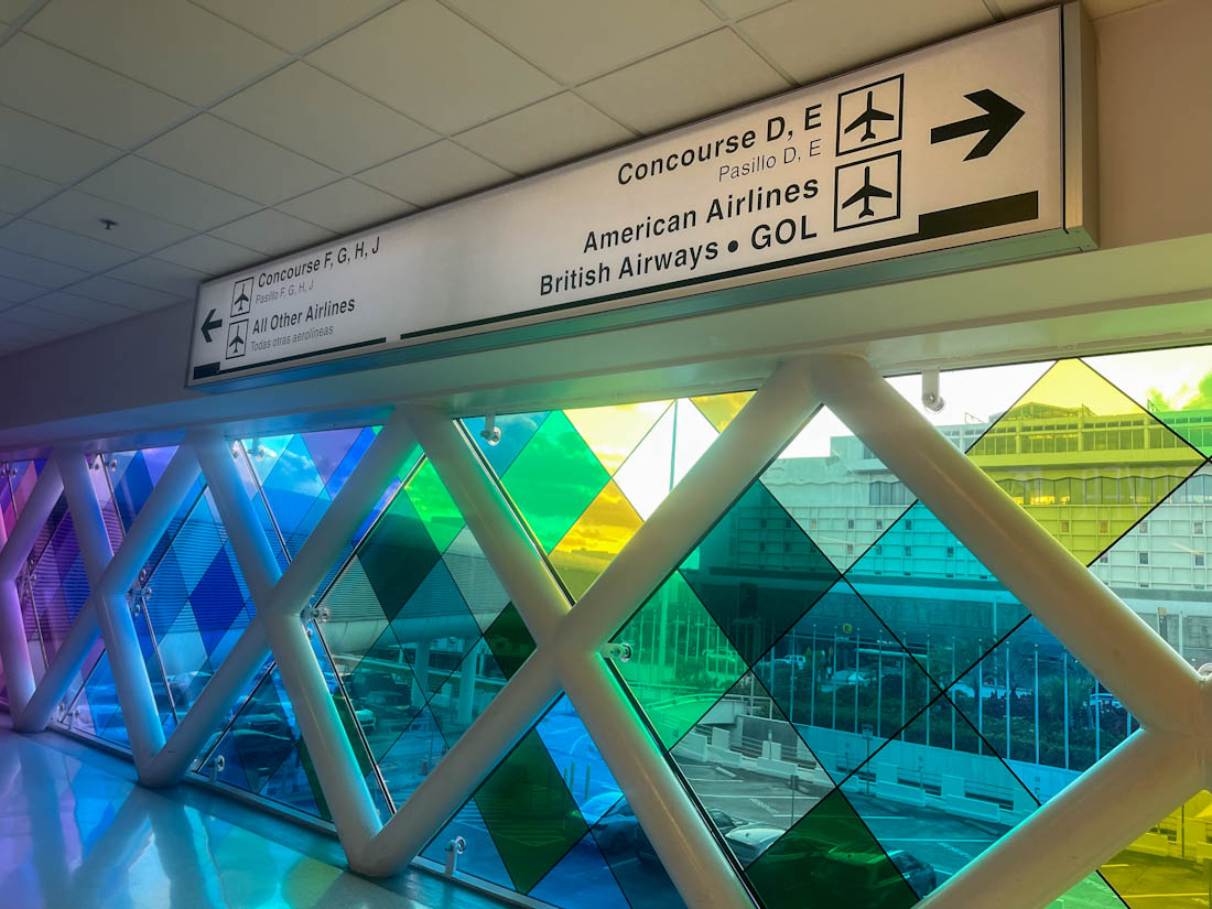 Miami Florida Airport info signs