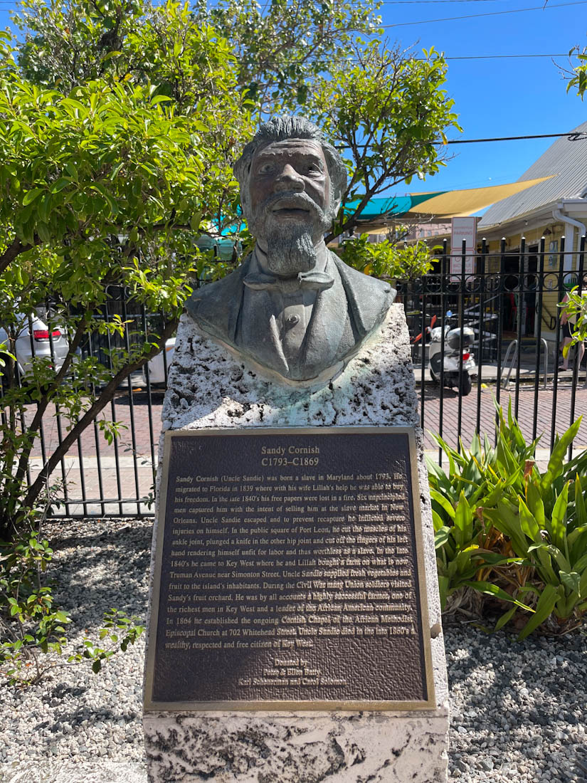 Sandy Cornish statue Key West Florida