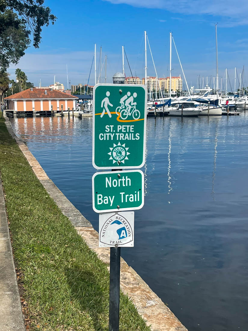 Sign for St Pete trail in Florida