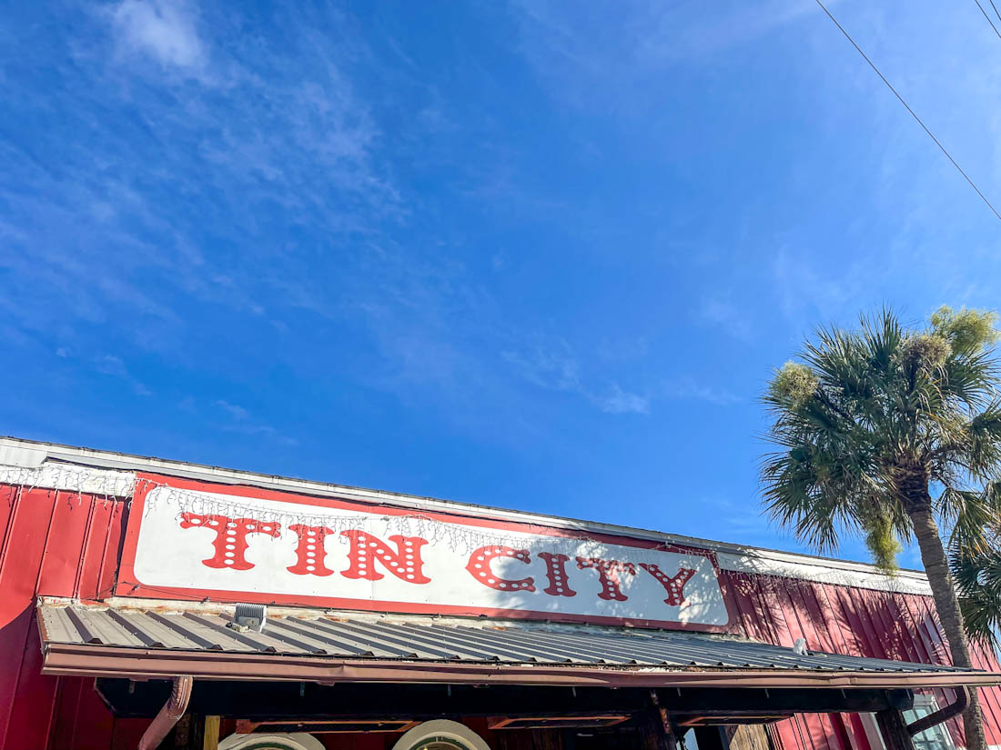 Tin City sign in Naples Florida