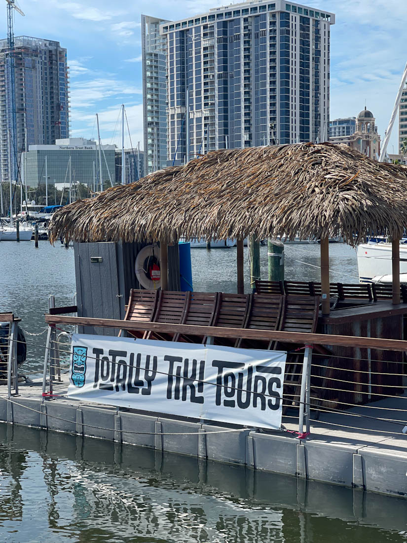 Totally Tiki Tours boat docked at St Pete Tampa Florida