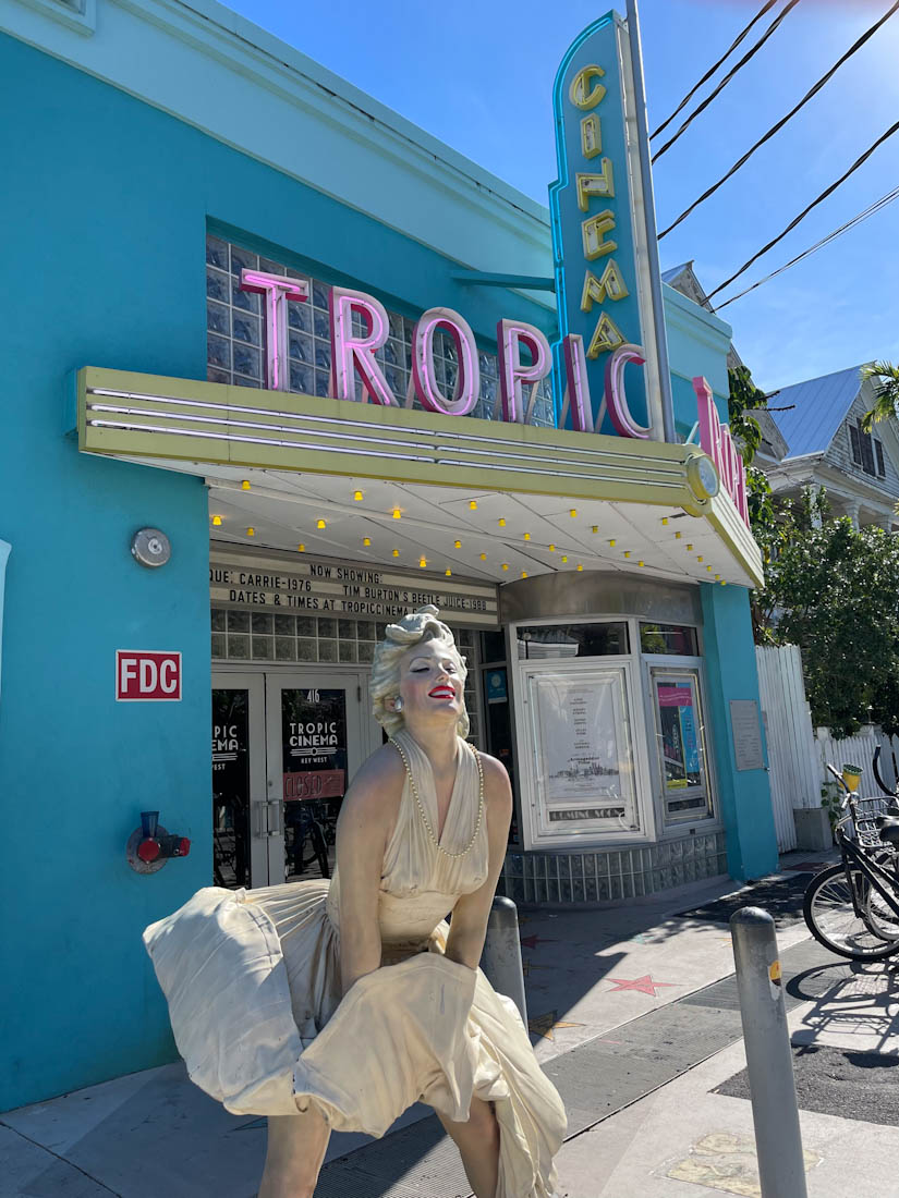 Marilyn Monroe statue at Tropical cinema Key West Florida