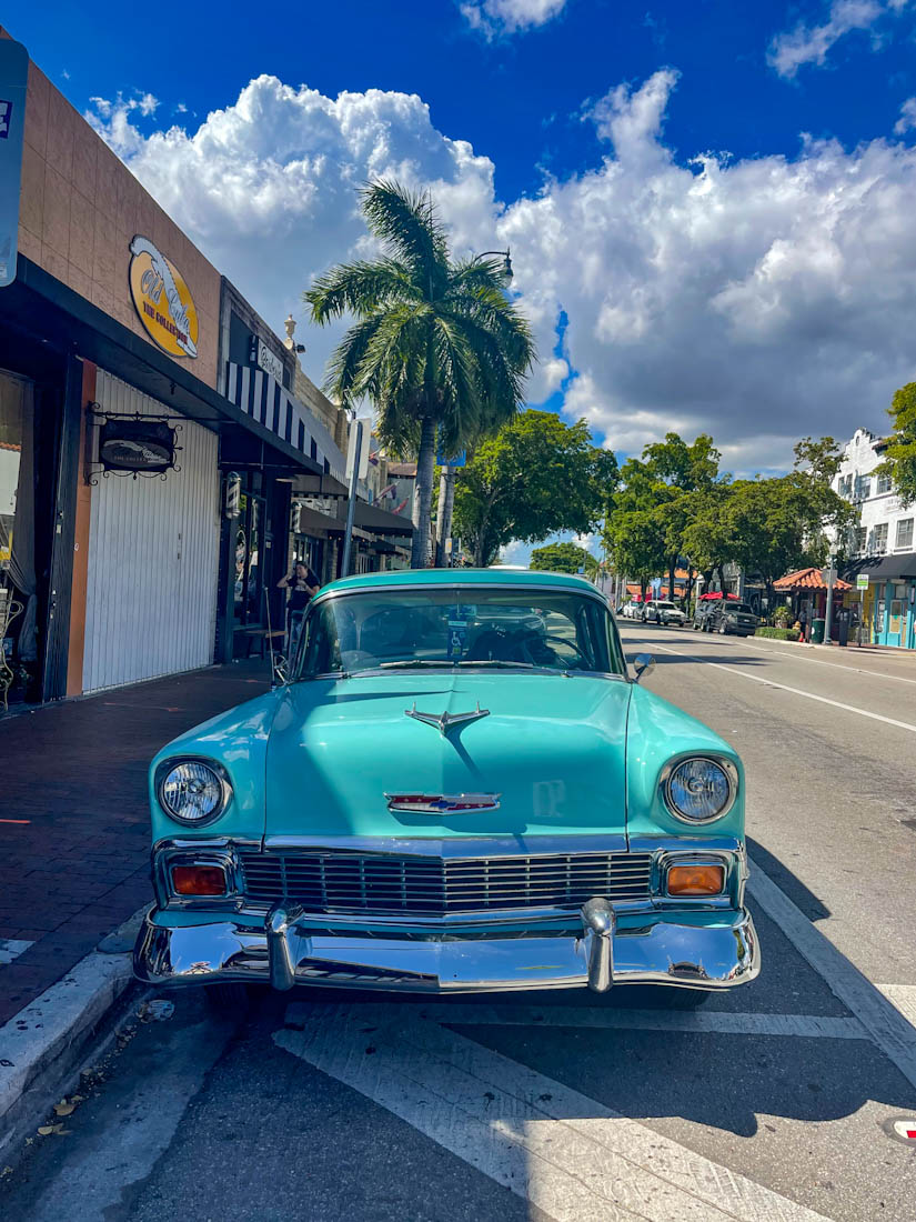 Vintage car Calle 8 Little Havana Miami Florida