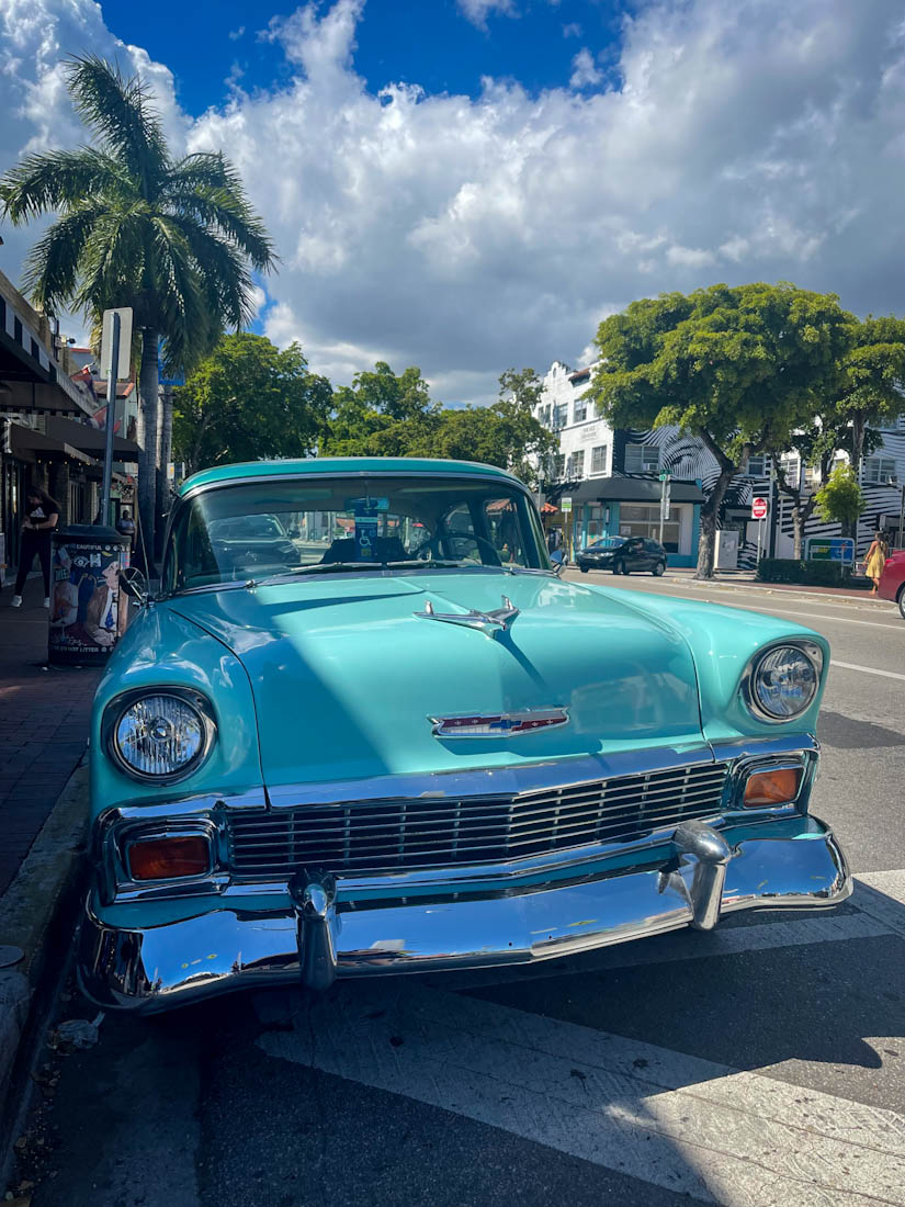 Vintage car Miami Calle 8 Little Havana in Miami Florida