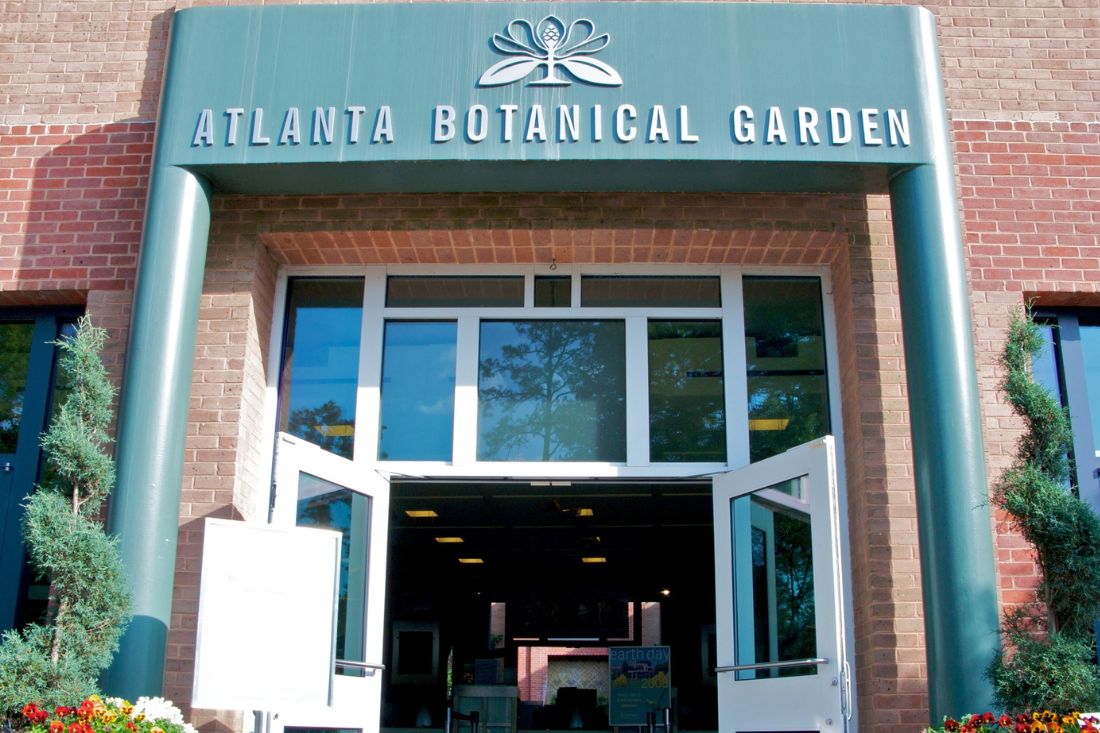 Entrance at Atlanta Botanical Garden in Georgia.