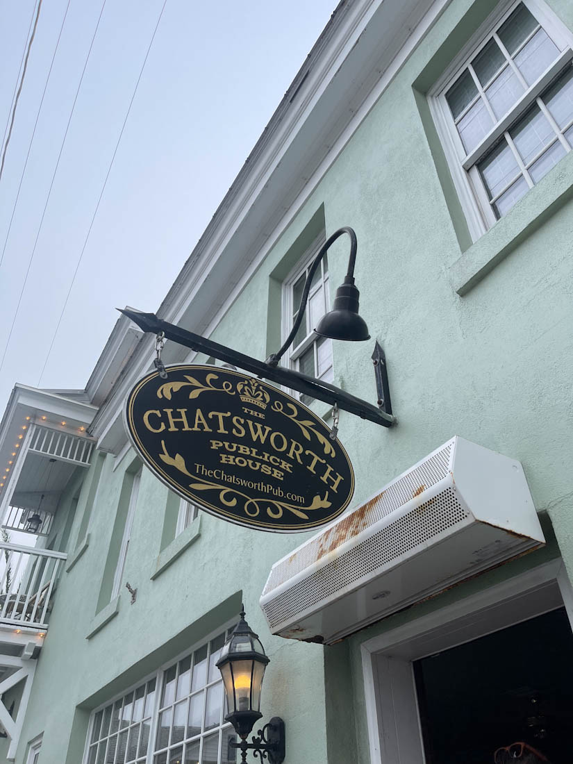 Sign for Chatsworth Pub St Augustine Florida