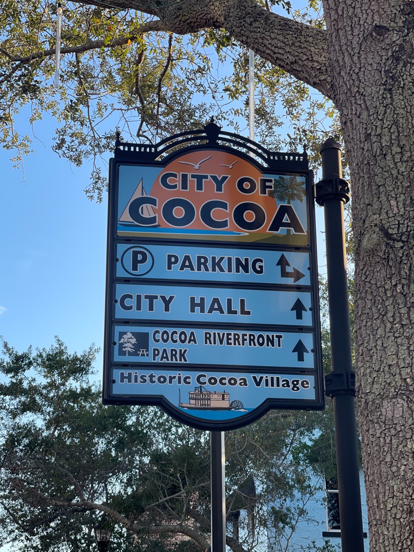 Cocoa info sign Florida