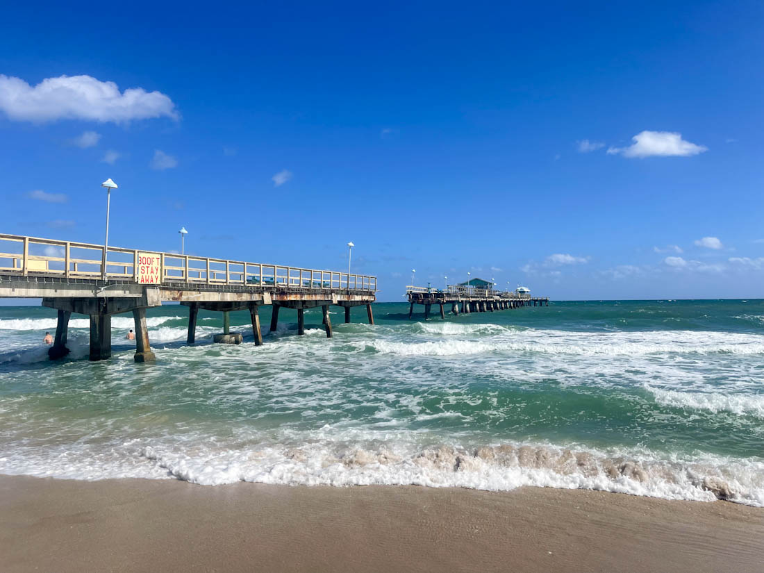 Damaged pier Lauderdale By The Sea Florida