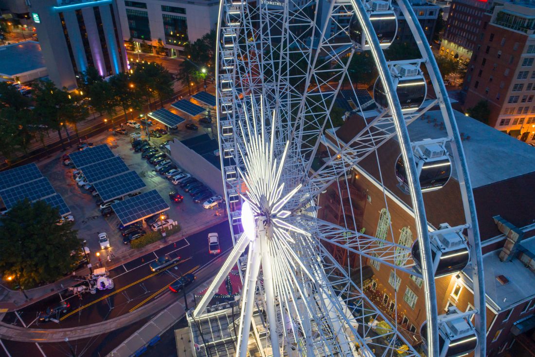 View from the Ferris Wheel at Skyview Atlanta, Ga.