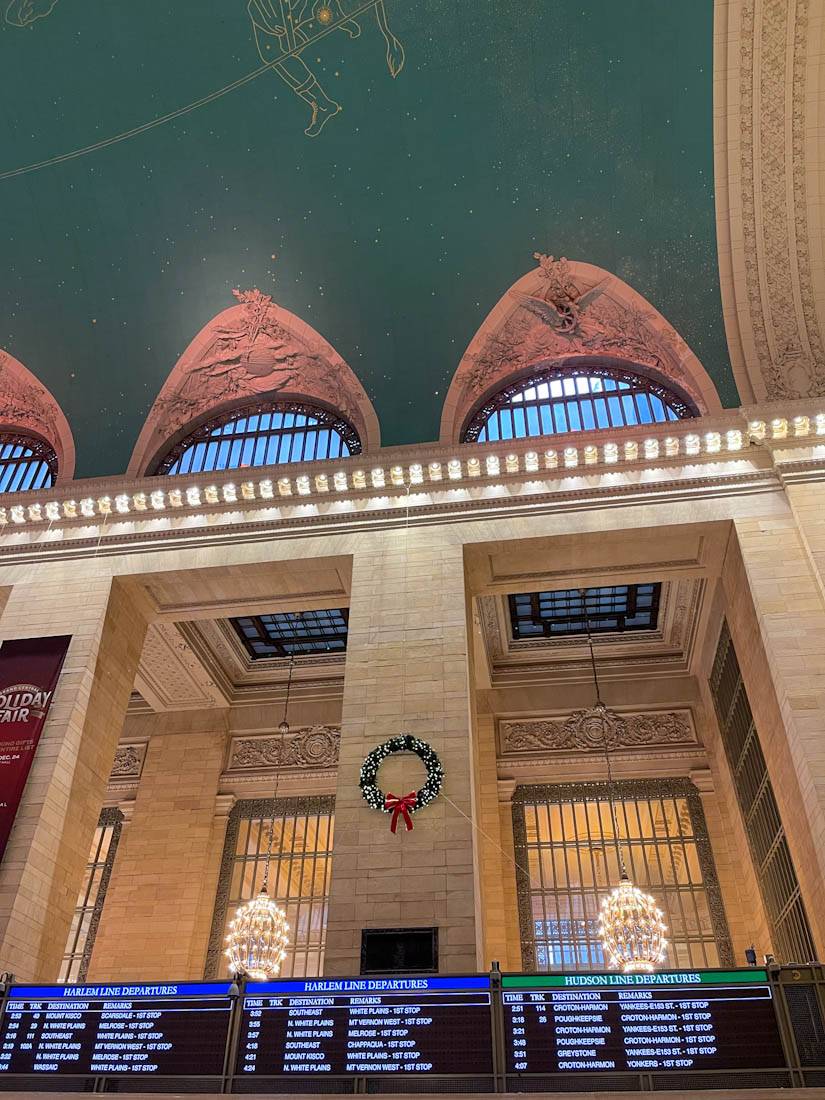 Interior of Grand Central Terminal Christmas NYC