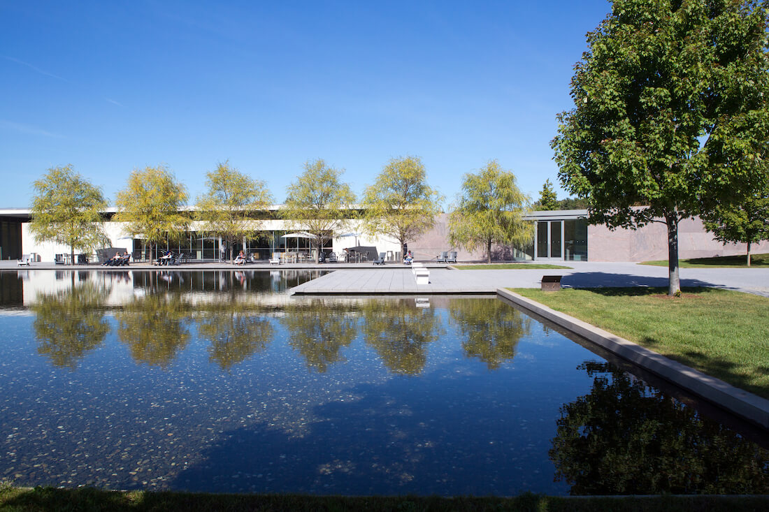 The Clark Museum and reflecting pool in Williamstown MA