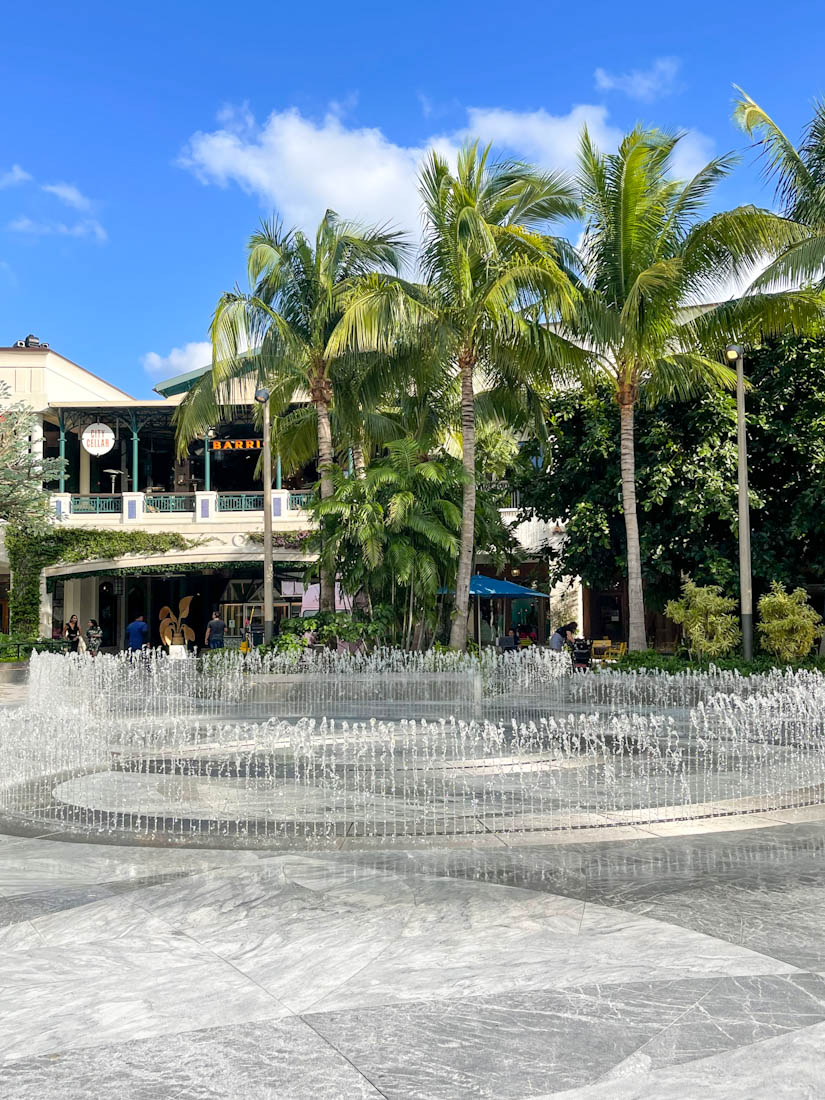 The Square splash pads at Rosemary Ave in West Palm Beach, Florida