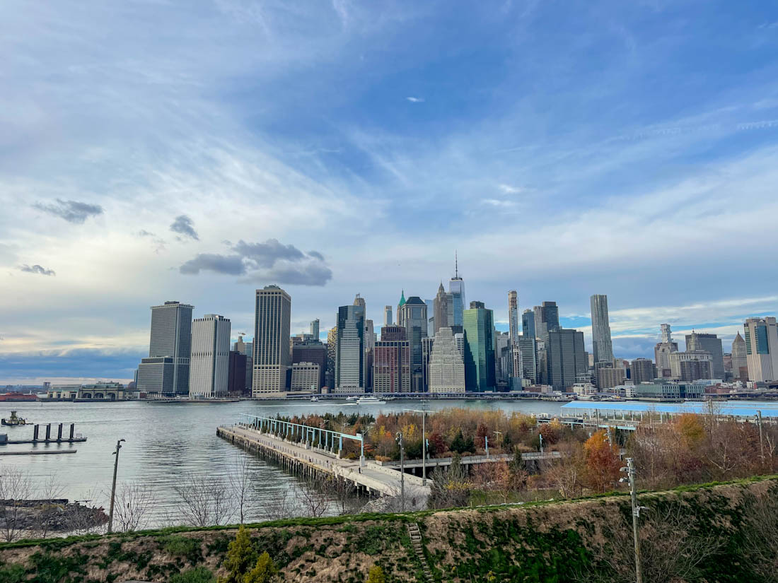 Views of Manhattan from Brooklyn Heights Promenade NYC in New York